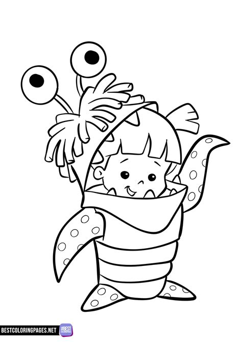 Boo Monsters Inc Coloring Pages