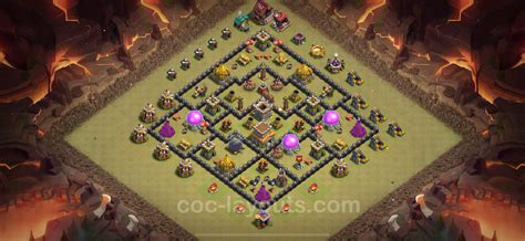 Best Anti 3 Stars War Base TH8 with Link, Anti Everything 2024 - Town ...