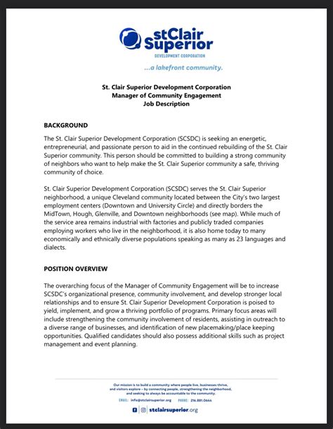The St. Clair Superior Community Development Corporation is hiring for ...