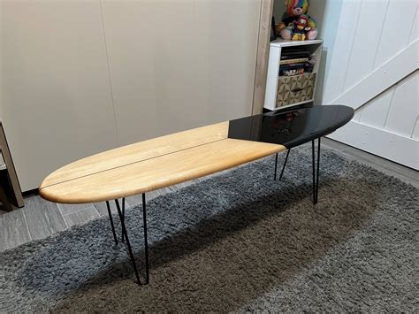 Handcrafted Surfboard Coffee Table | Beach Decor by Tiki Soul
