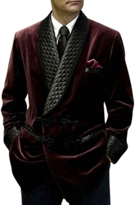 Men's Double Breasted Smoking Jackets Dinner Party Wear Smoking Jacket ...
