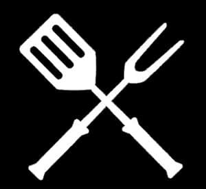 LLI BBQ Utensils Decal Vinyl Sticker | Cars Trucks Vans Walls Laptop ...