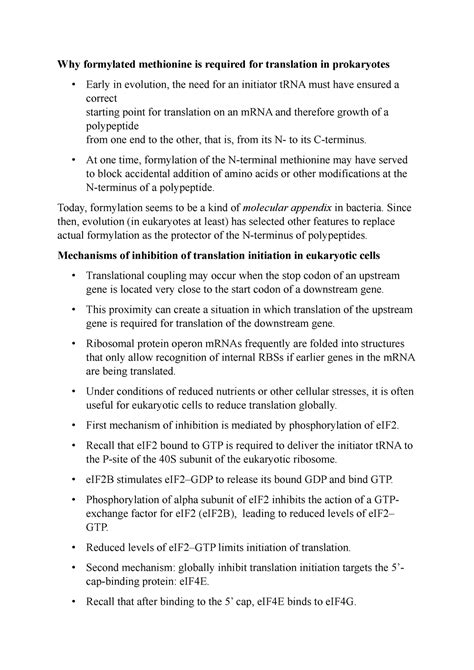Cell biology 7 - Mechanisms of inhibition of translation initiation in ...