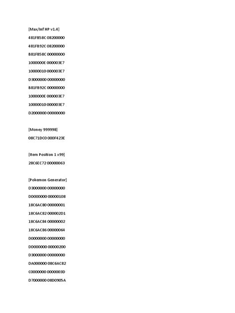 Image result for Pokemon Omega Ruby Shiny Cheat Code Citra