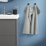 LUDDVIAL hand towel, grey, 40x60 cm (16x24") - IKEA