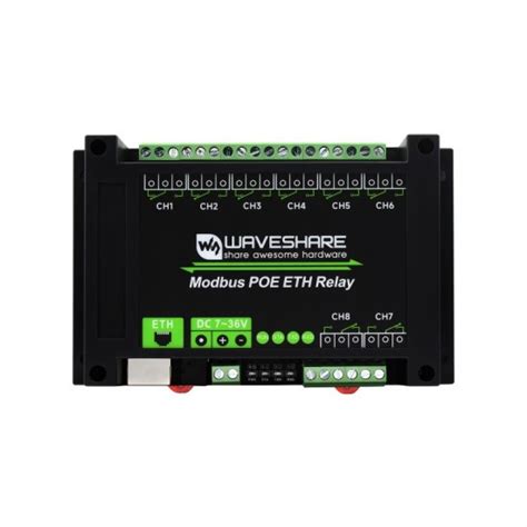 Buy 8-ch Ethernet Relay Module, Modbus RTU/Modbus TCP Protocol, PoE ...