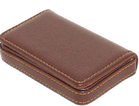 FERRET Unisex PU Leather Cardholder Box Wallet (Tan) : Amazon.in: Bags ...