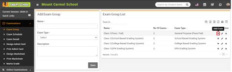 How to add Exam Group? - Smart School : School Management System by QDOCS