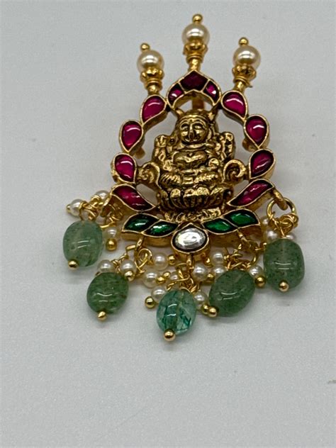 Kundan small Laxmi pendant – My Store