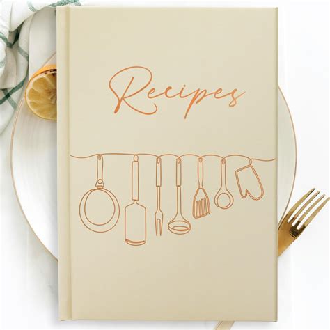 Amazon.com: Perfect Blank Recipe Book with Waterproof Cover - 8.5''x6 ...