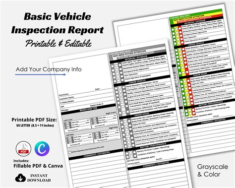 Vehicle Inspection Report Template - prntbl.concejomunicipaldechinu.gov.co