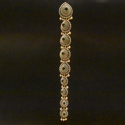 Buy Rhodium Gold Plated Zircon Jada | Premium Bridal Hair Jewelry with ...