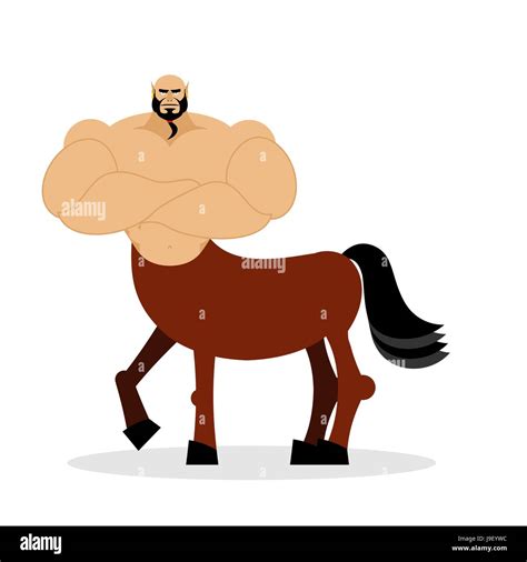 Centaur mythical creature. Half horse half person. Sports creature ...