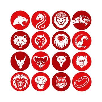 Realistic animals icon set illustration | Premium AI-generated vector