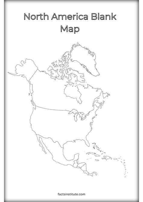 Free Blank Map of North America Printable (& Other Goodies) - The Facts ...