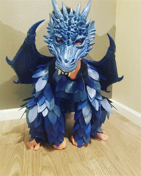 Blue Dargaon | Kids dragon costume, Dragon costume, Diy dragon costume