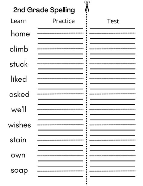 Free Printable Blank Spelling Worksheets for Creative Learning