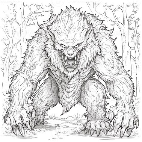Werewolf Coloring Page