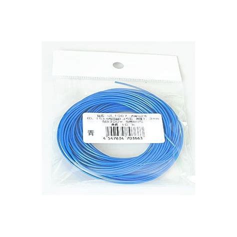サンコー電商 UL1007電線 青 AWG26 1．3mm 10m（±2％） UL1007アオAWG26L10 UL1007アオ ...