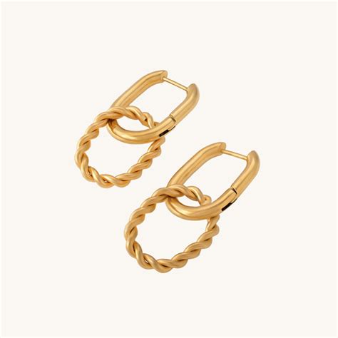 Buy Double Rings Hoop Earrings | Gold Plating – PALMONAS