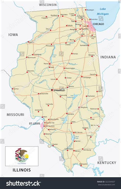 Road map of illinois