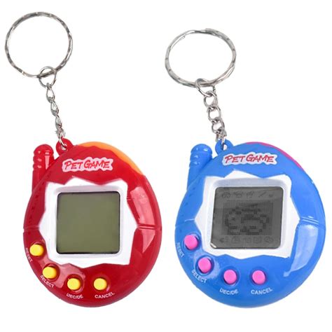 Buy 2PCS Tamagotchi, Game Keychain, Virtual Pet Keychain with ...