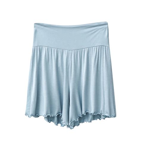 cfhntfmh Women Pajama Shorts Comfy High Waisted Ruffled Hem Sleepwear ...