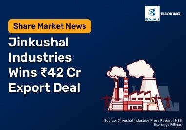 Jinkushal Industries Secures Repeat Export Order of ₹42 Cr