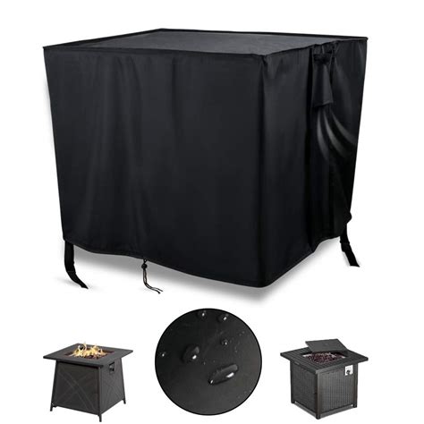 Saking Fire Pit Cover,30 Inch Square Firepit Covers Gas Fireplace Fire ...