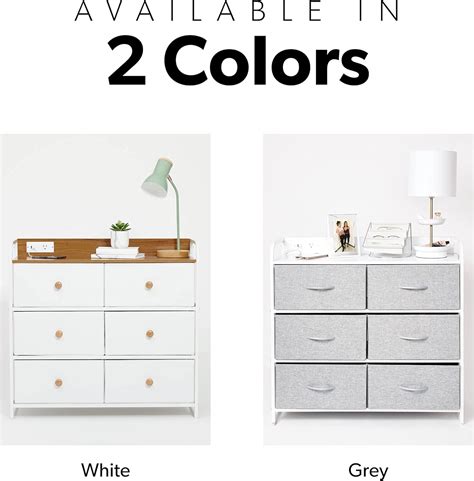 Buy Dormify 6 Drawer Dresser with Charger for Clothes Storage Tower ...