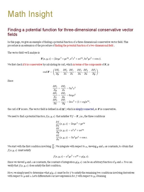 Find Potential Function 的图像结果