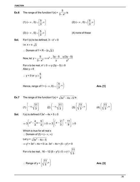 Functions Class 11 Notes & Solved Numericals for IIT JEE