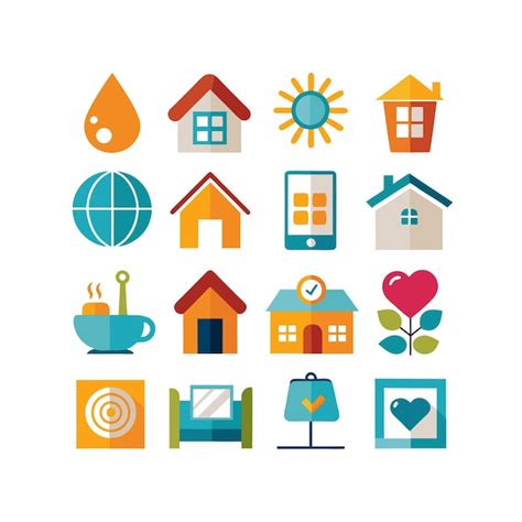 Home and living icon set vector illustration | Premium AI-generated vector