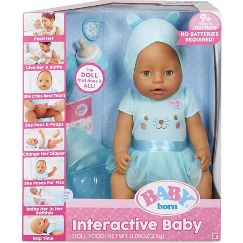 Baby Born – Interactive Baby Doll Girl In Blue Dress – Tates Toys ...