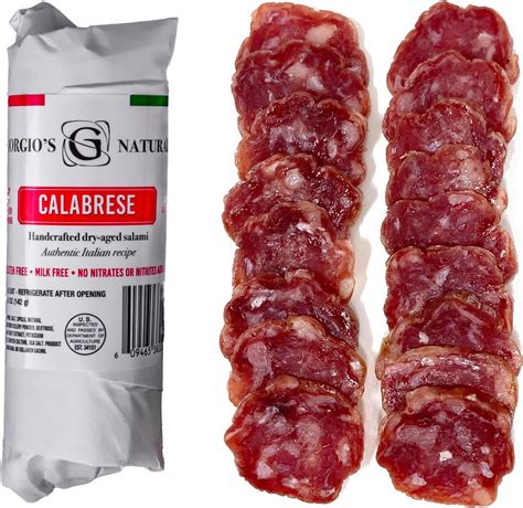 Amazon.com: Giorgio s Naturals Handcrafted Dry-Aged Salami Calabrese 5 ...