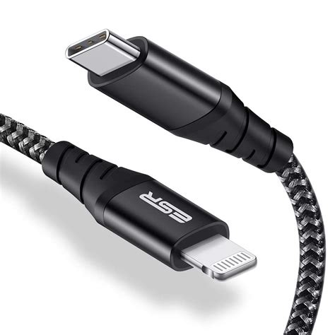 ESR USB-C to Lightning Cable, 3 ft (1 m), MFi-Certified, PD Fast ...