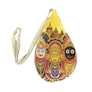 FIRMUS Jagannath Printed Japa Mala Bag/Chanting Bag with Zip Pocket ...