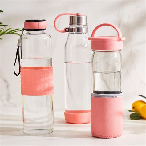 Buy Atlantis Bowen Glass Water Bottle with Pouch - 500ml from Home ...