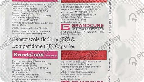 Bravia Dsr Strip Of 10 Capsules: Uses, Side Effects, Price & Dosage ...