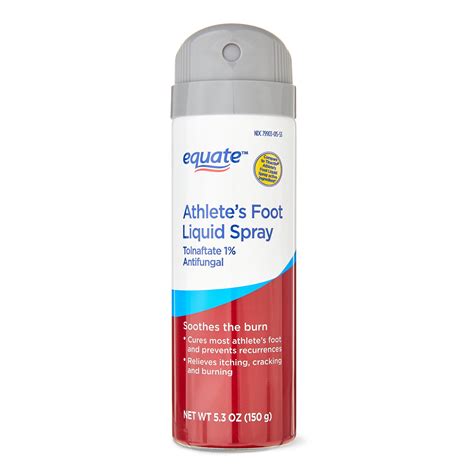 Equate Athlete’s Foot Antifungal Liquid Spray, Tolnaftate 1%, 5.3 oz ...