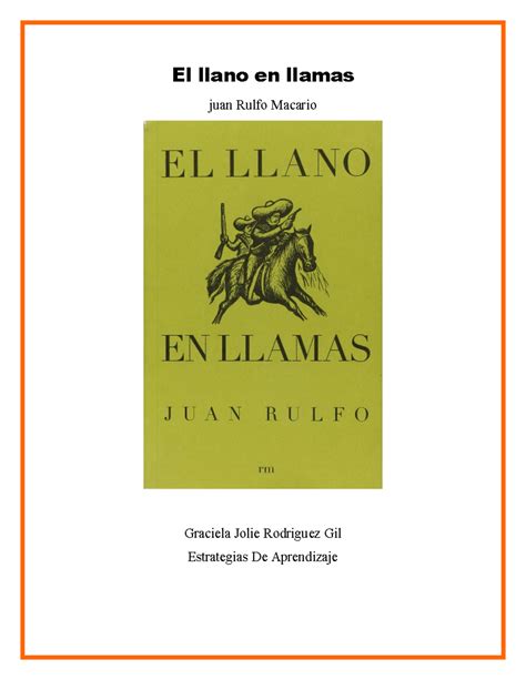 El llano en llamas lectura - El llano en llamas juan Rulfo Macario ...