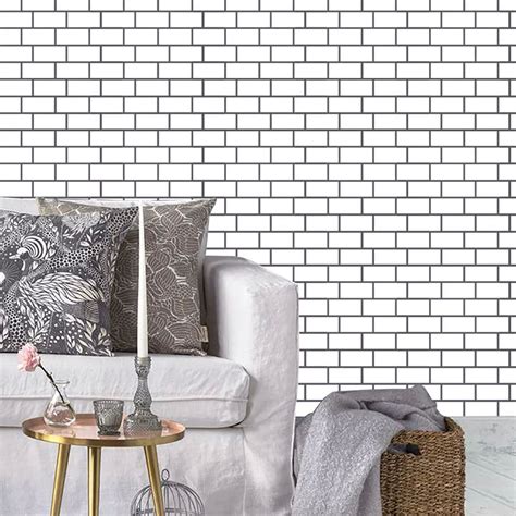 YMS Brick Allover Pattern Reusable DIY Big Wall Stencils for Home Wall ...