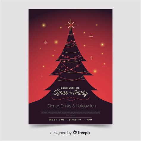 Christmas tree poster Images - Free Download on Freepik