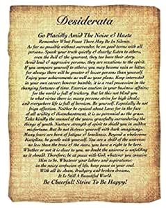 The Desiderata Poem by Max Ehrmann on Fossil Paper : Amazon.in: Home ...