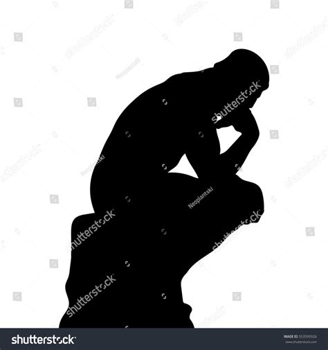 Rodin The Thinker Silhouette
