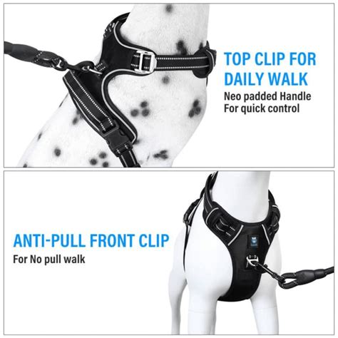 Buy Hank 3M Reflective Harness for Puller Dogs (Black) Online | Supertails