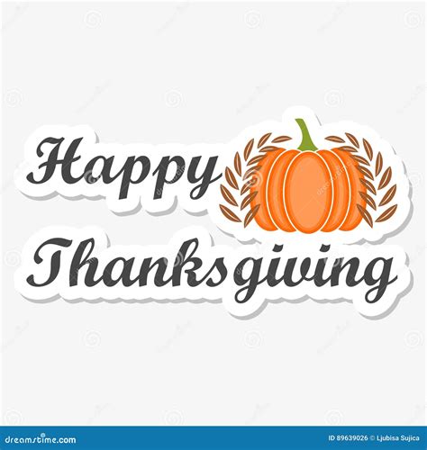 Happy Thanksgiving Day Sign Stock Vector - Illustration of family ...