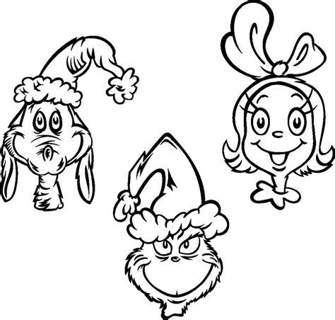 Grinch Coloring Pages Cindy Lou