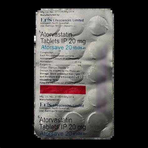 ATORSAVE 20MG TABLET 15'S Price, Uses, Side Effects & Substitutes | Medkart