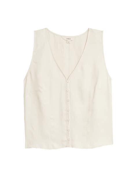 Buy Satin Single Breasted Waistcoat at Marks & Spencer